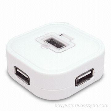 4-port USB Hub with Plug-and-play Function, Self Powered by USB Port, Chains Up to 127 USB Devices